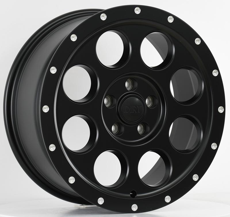 DIRT A.T D214 Flatblack milled rivets 8x18 5x120 ET45 CB74,1