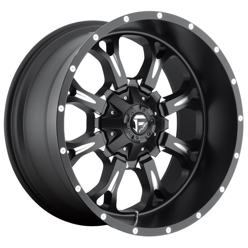 FUEL 1PC FC517 MATTE BLACK MILLED 10x20 8x180 ET-12 CB125,1