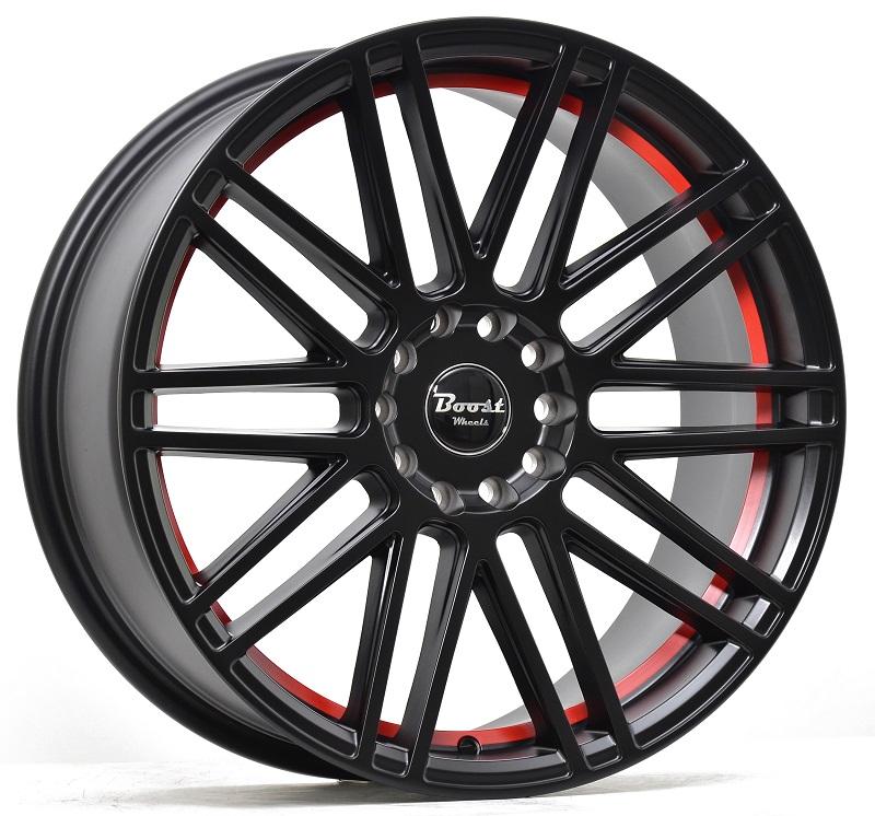 Boost Wheels B362 Glossblack Red stripe 8x18 5x114,3/120 ET38 CB74,1