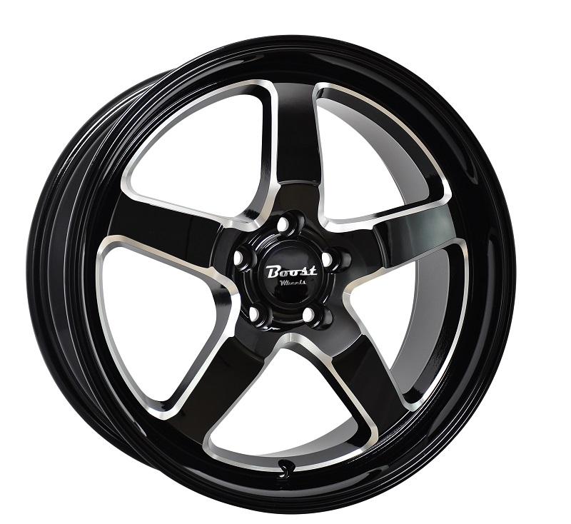 Boost Wheels B162 Black machined 8x18 5x112 ET35 CB73,1